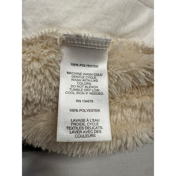 Vineyard Vines Teddy Fleece Snap Pullover Girls size L (14) Off White Pink Green - Picture 13 of 13